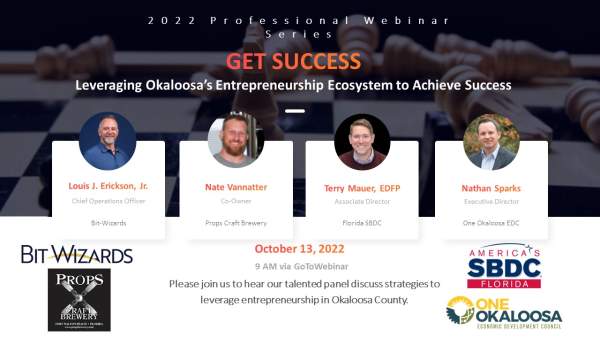 Free Webinar - Leveraging Okaloosa's Entrepreneurship Ecosystem to Achieve Success